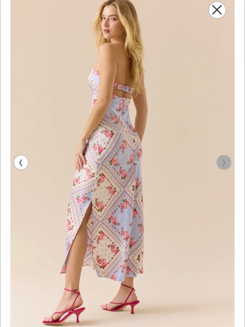 NWT Altar'd State Strapless Floral Scarf Maxi Dress Medium